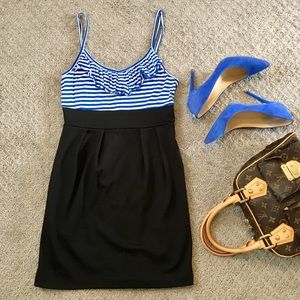 Fitted, chic striped dress